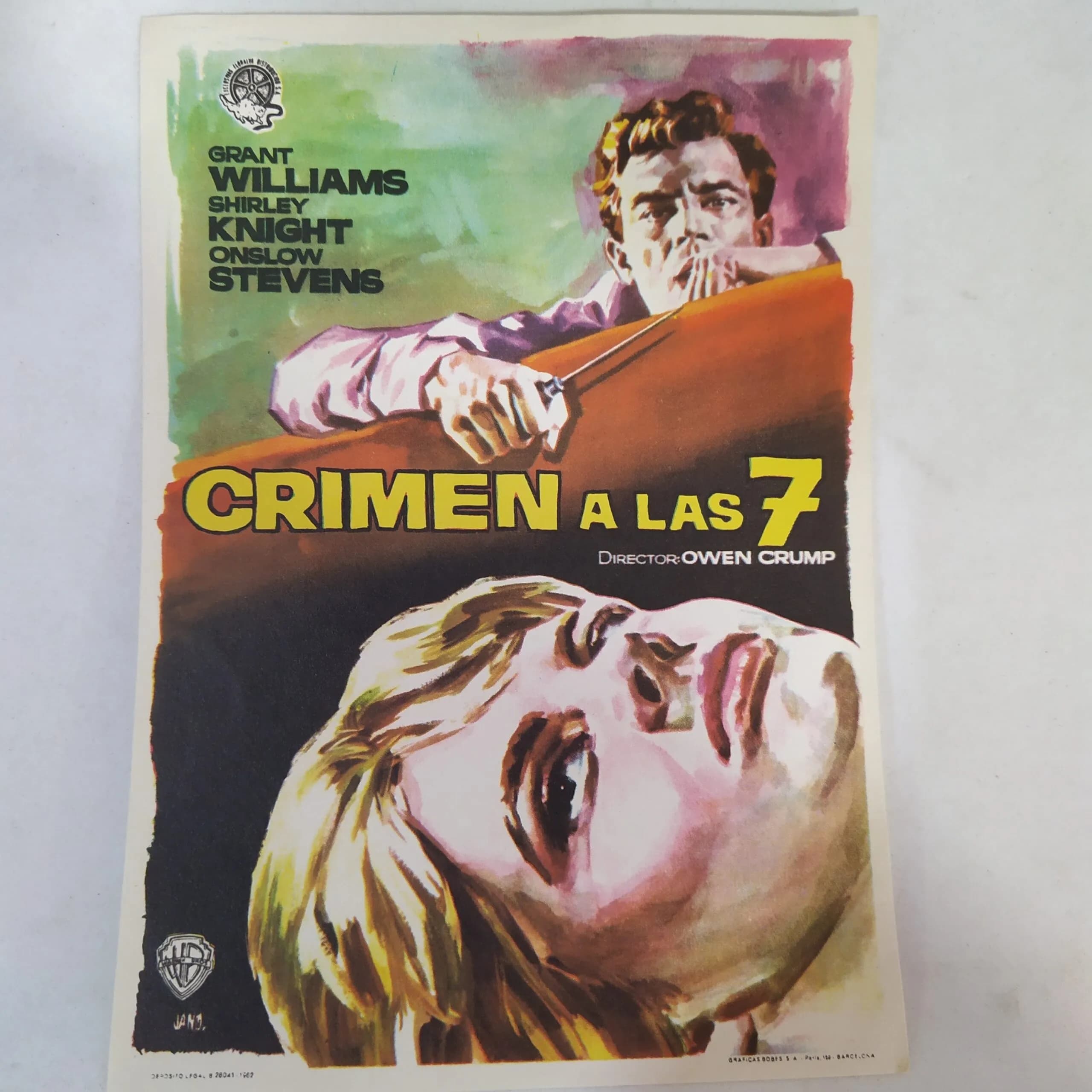 Afiche crimen a las 7 1962