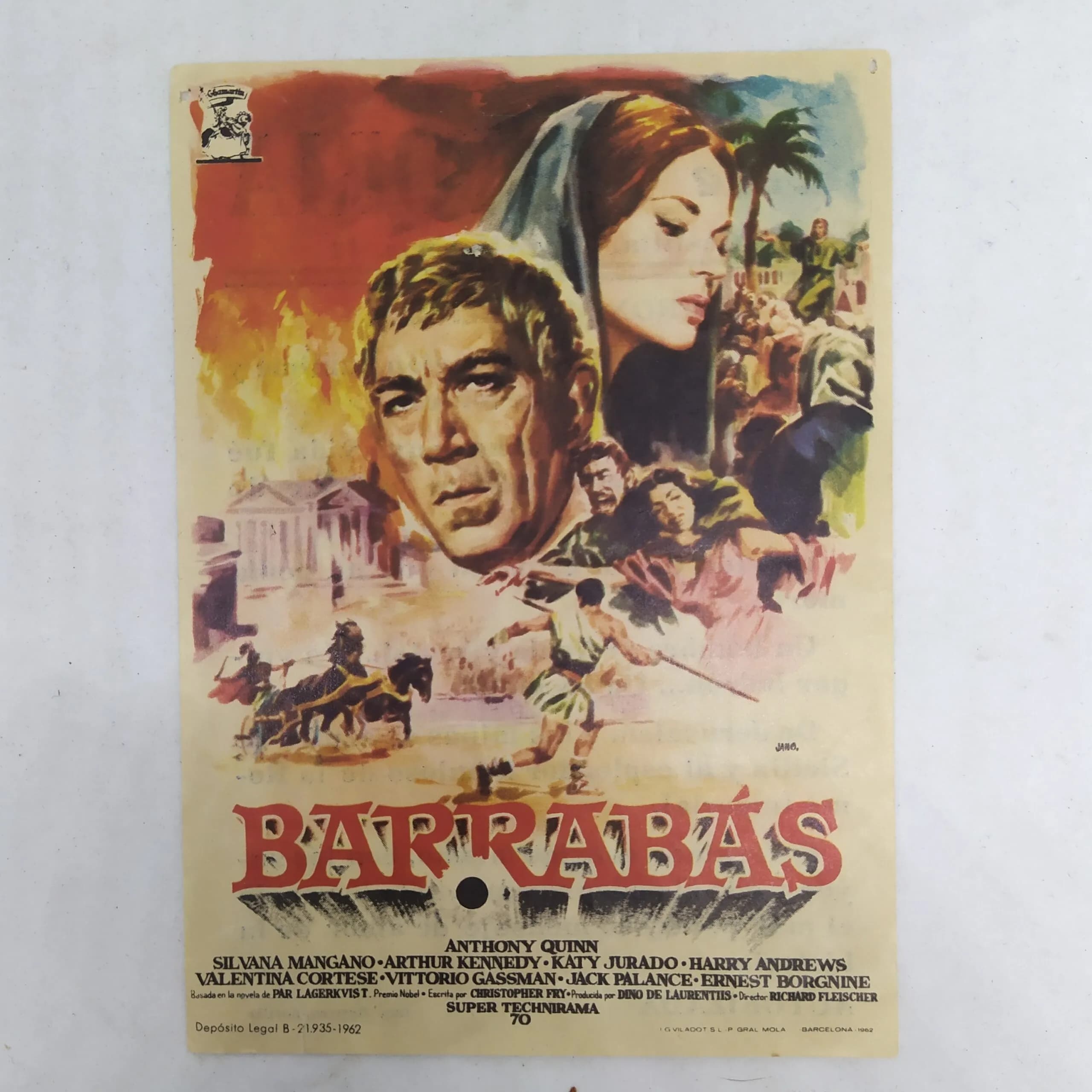 Afiche cine: barrabás