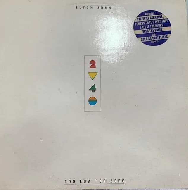 ELTON JOHN  TOO LOW FOR ZERO LP