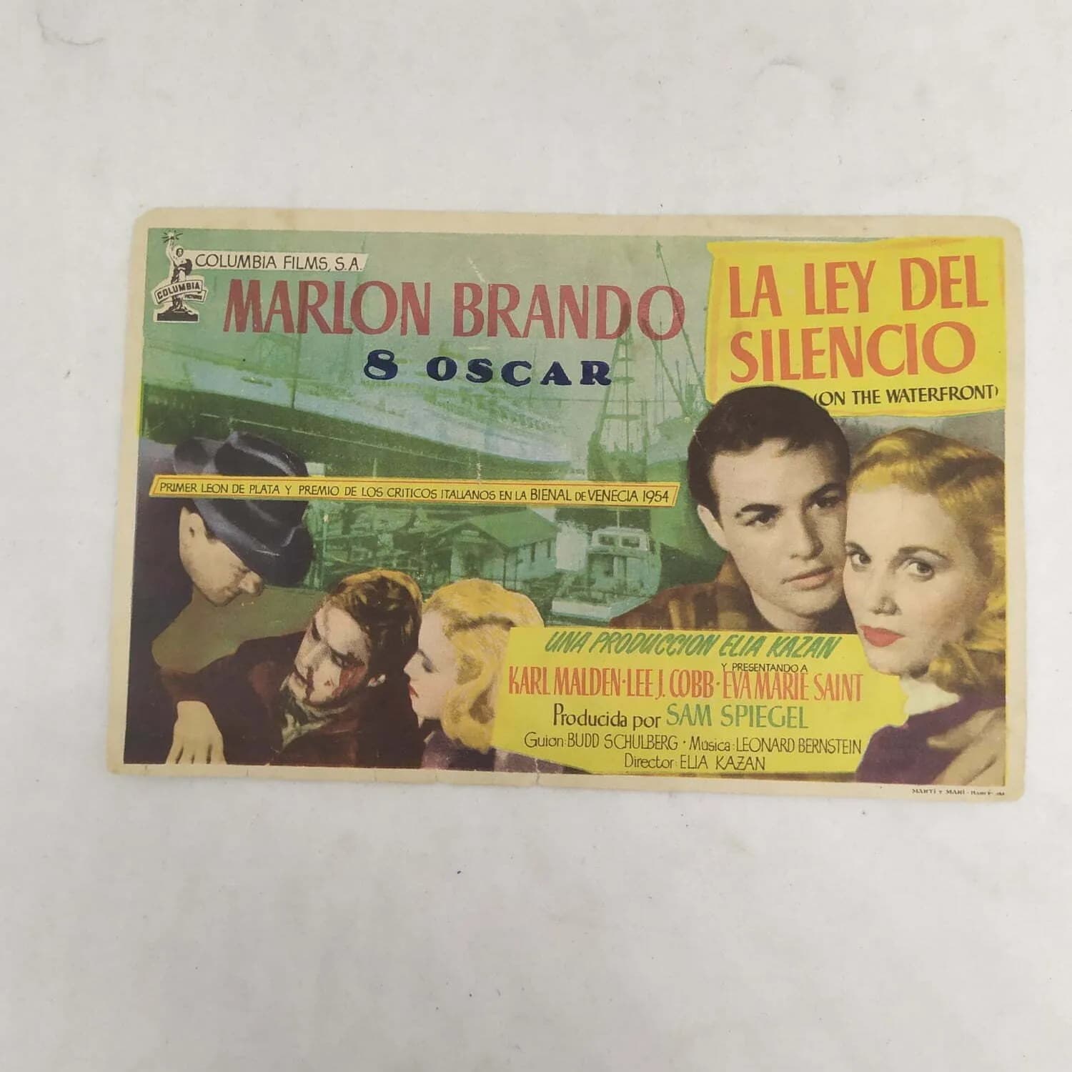 Afiche la ley del silencio 1954