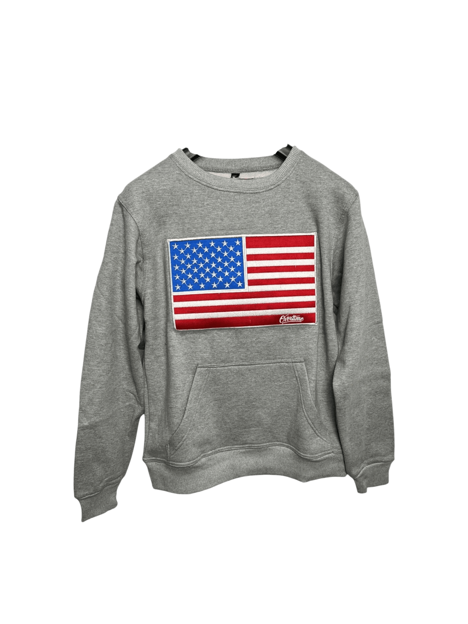 Sudadera Gris USA Bandera Overtime