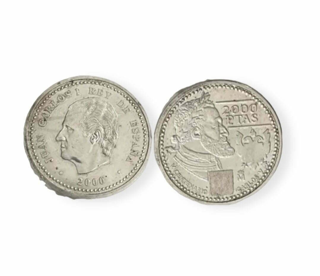 Moneda plata 2000 pesetas Juan Carlos I, año 2000 de España