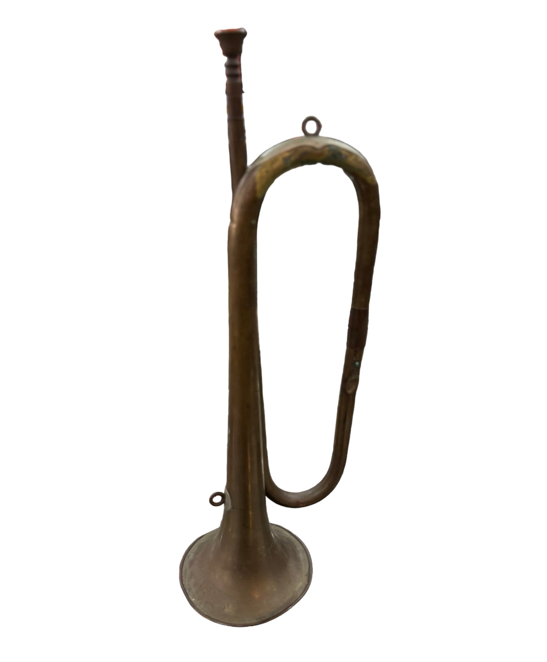 Antigua corneta de latón 45 X 19 cm
