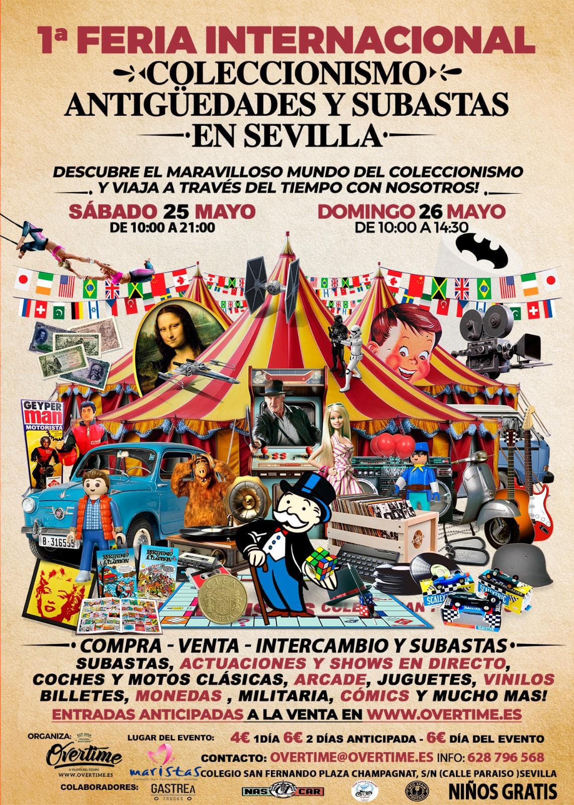 ENTRADA 1ª Feria internacional [COLECCIONISMO] ANTIGÜEDADES Y SUBASTAS EN SEVILLLA