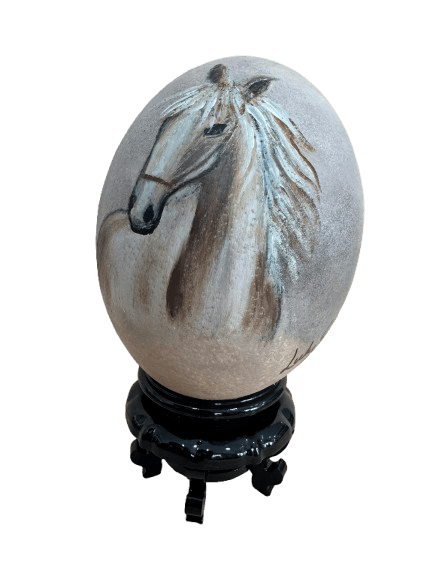 Obra de Luly Santos caballo blanco.