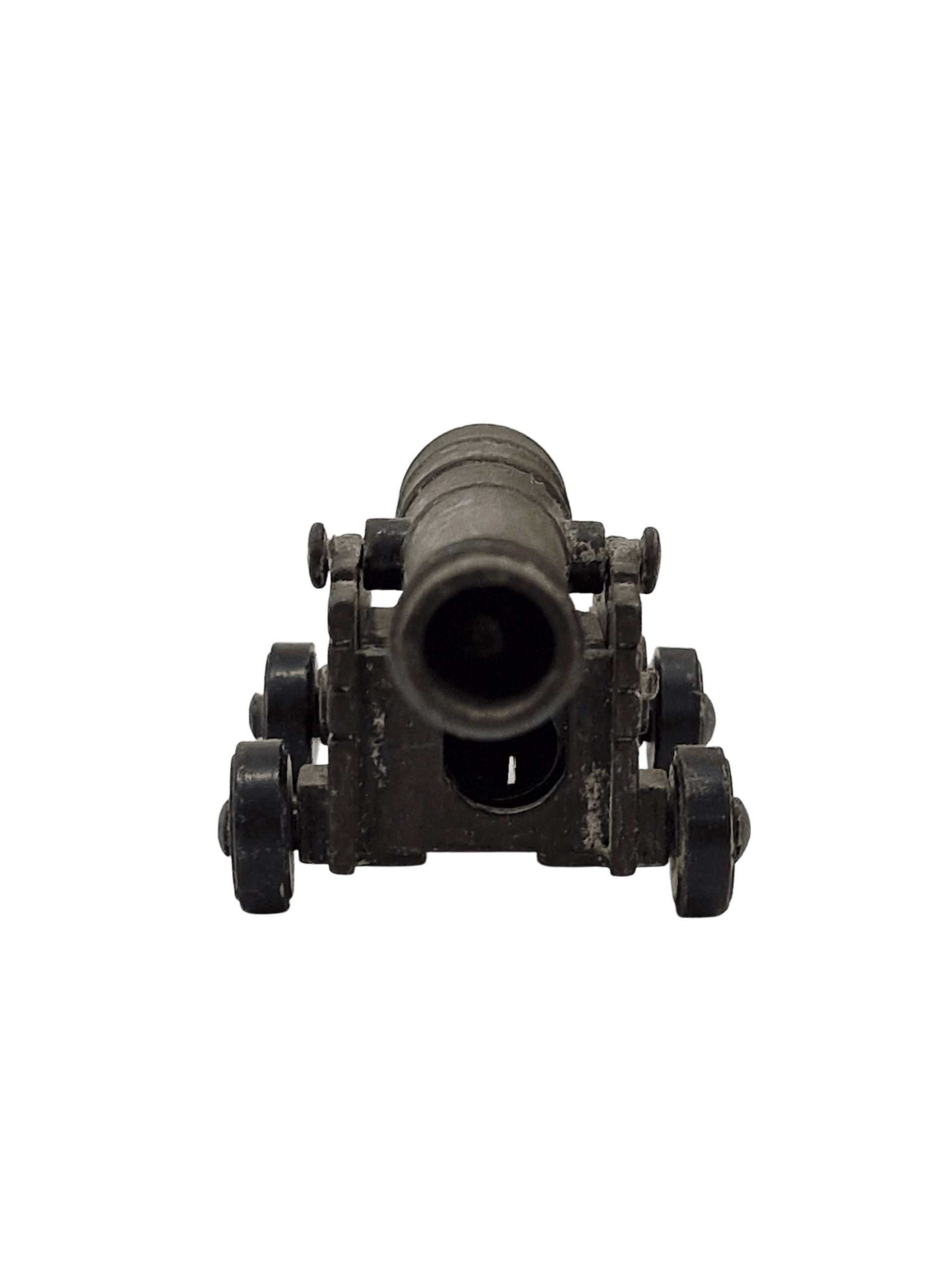 Mini cañón metálico con función de sacapuntas vintage