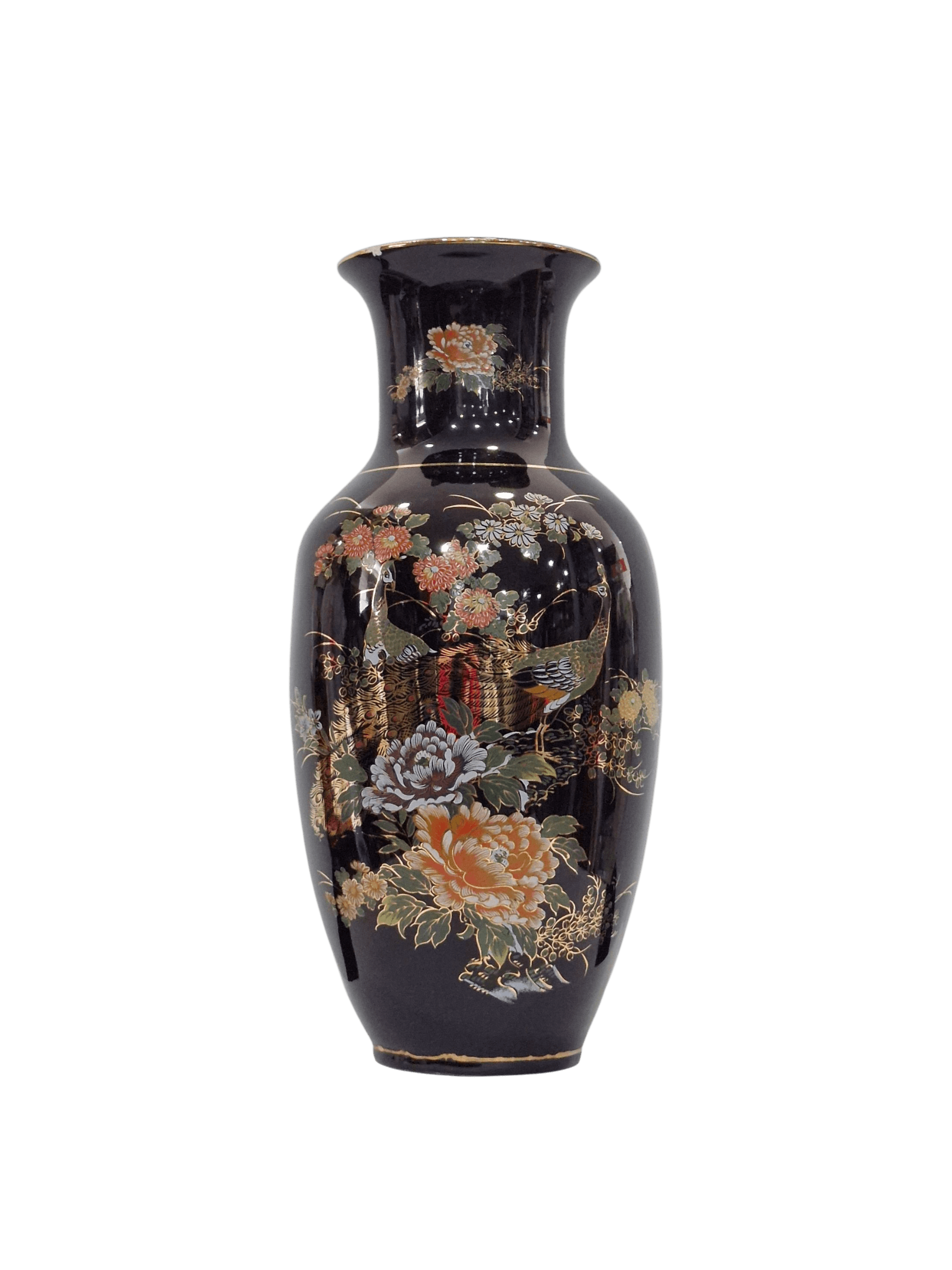 Jarron florero japonés negro