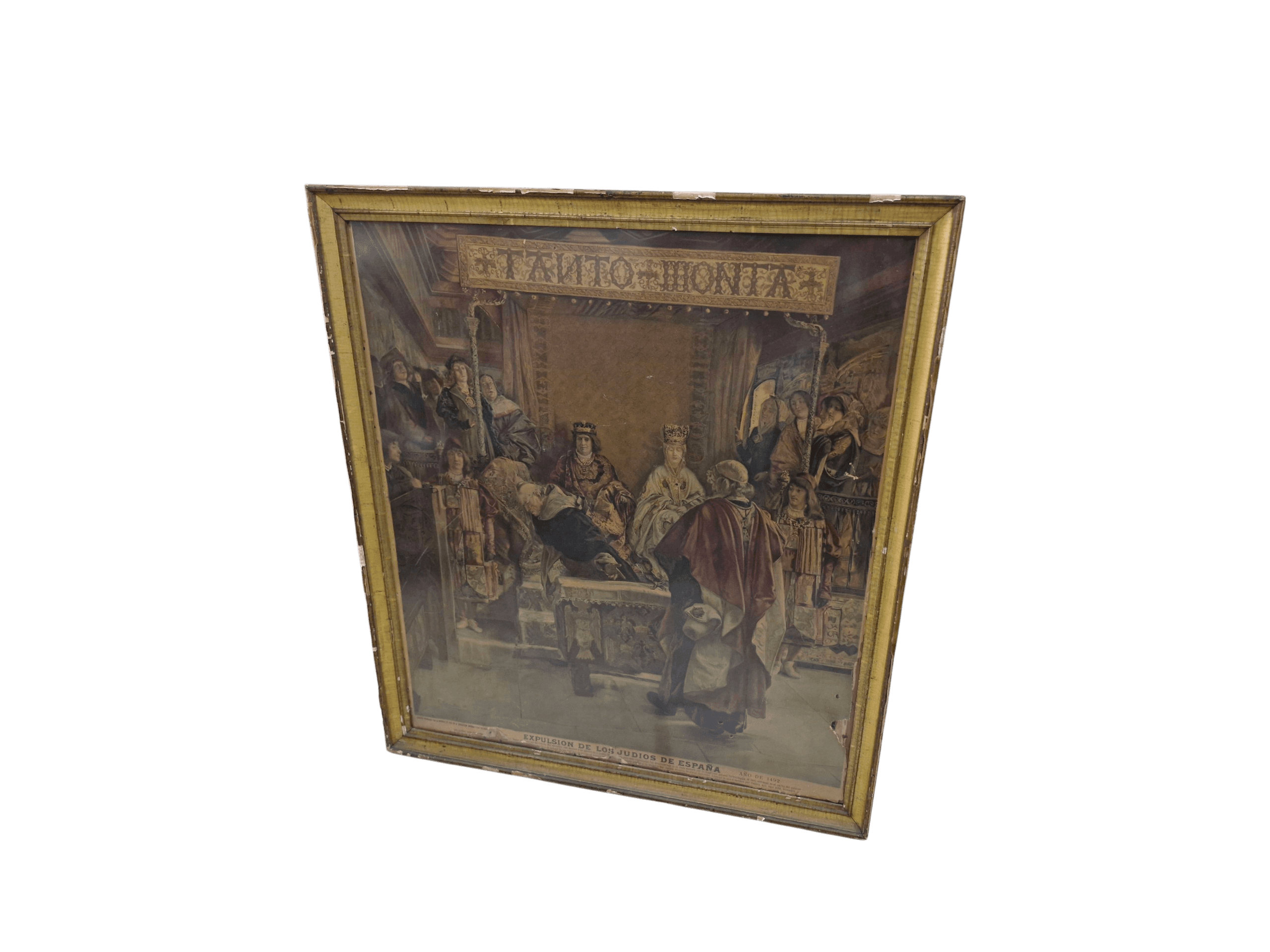 Cartel histórico enmarcado "Expulsión de los judíos de España"