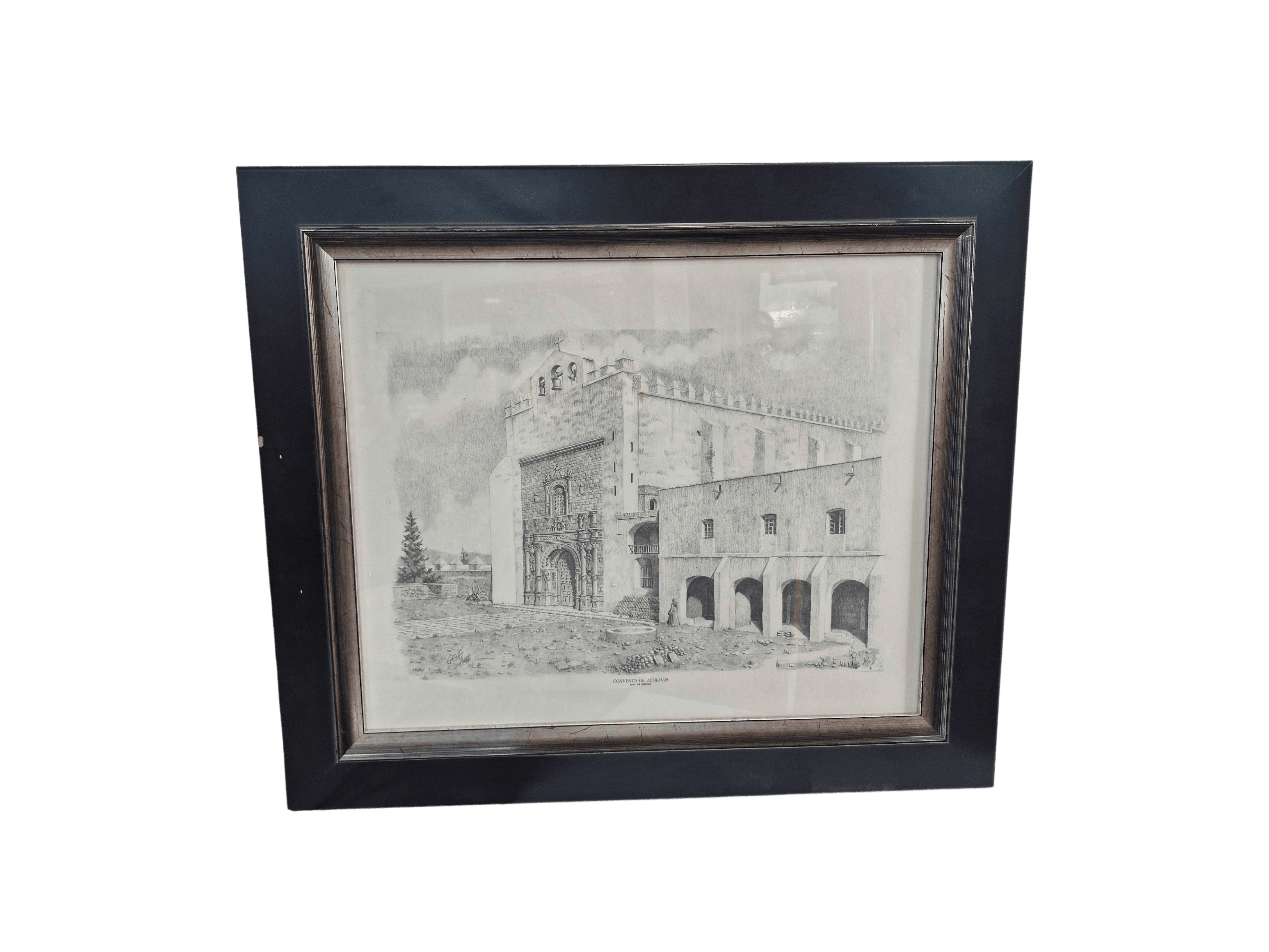 Dibujo enmarcado del Convento de Santo Domingo