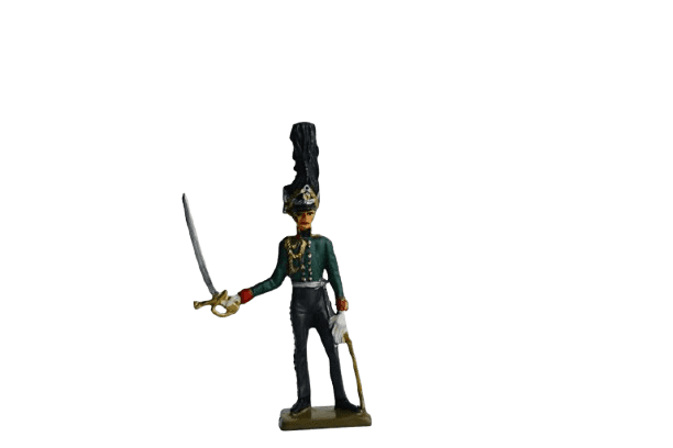 Figura Oficial de cazadores o caballería de élite con colbac