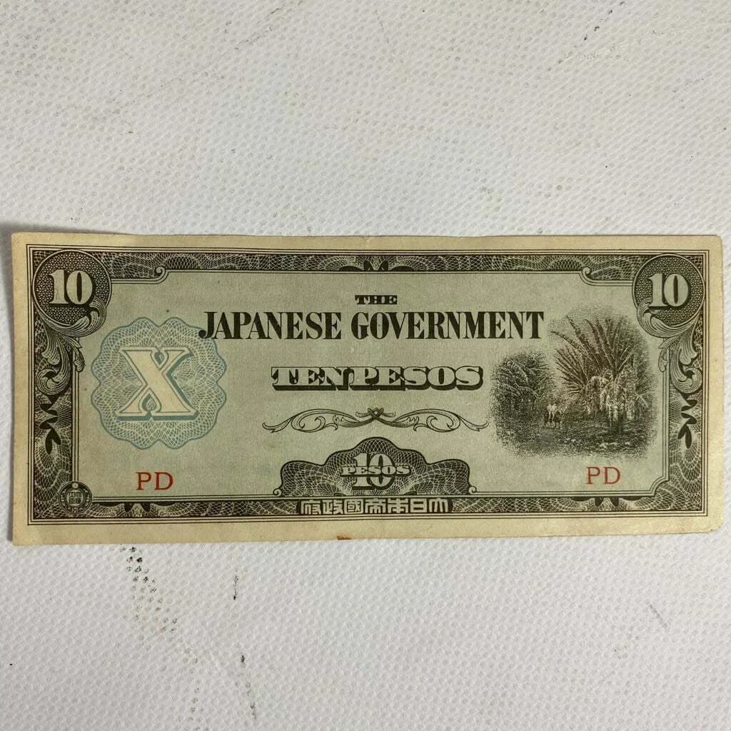 Billete 10 pesos japoneses