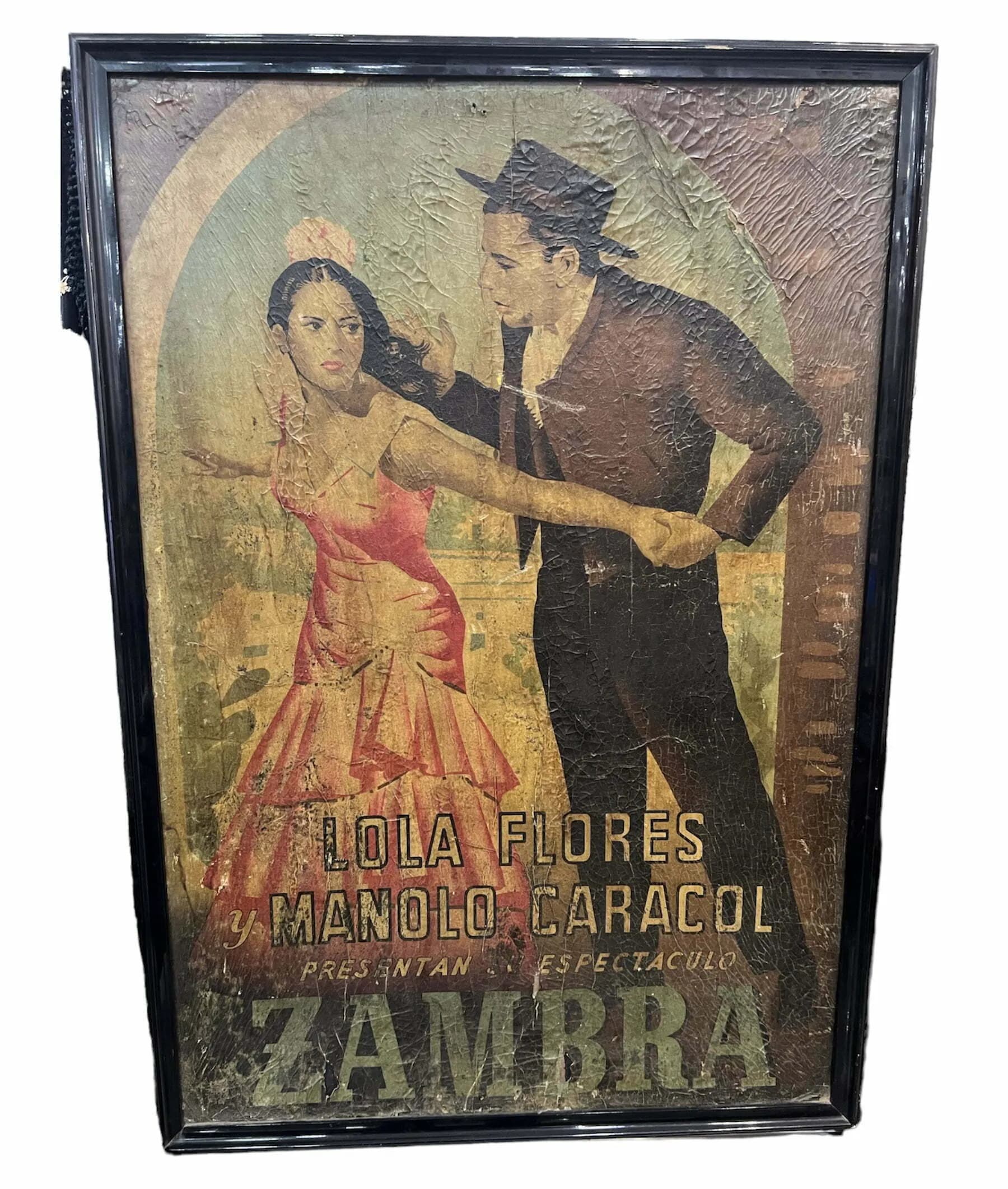 Cartel Zambra Lola Flores y Manolo Caracol 1947