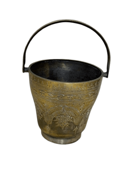 Cubitera de laton repujado