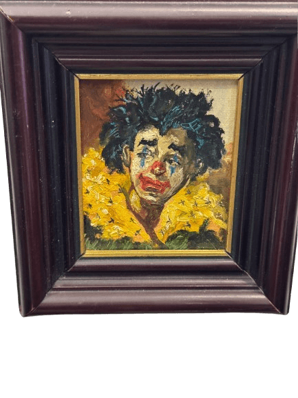 Lienzo al óleo de payaso