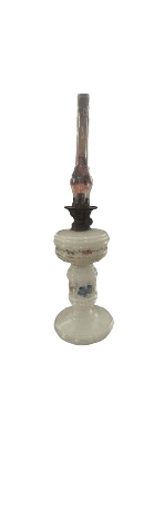 Lámpara de aceite vintage con diseño floral