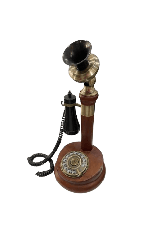 Auricular de Teléfono Antiguo con Cables