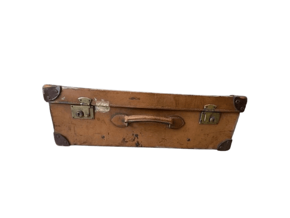 Maletín Vintage de Cuero Marrón con Herrajes Metálicos