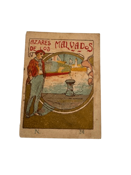 Cromo Antiguo de la serie Azares de los Malvados