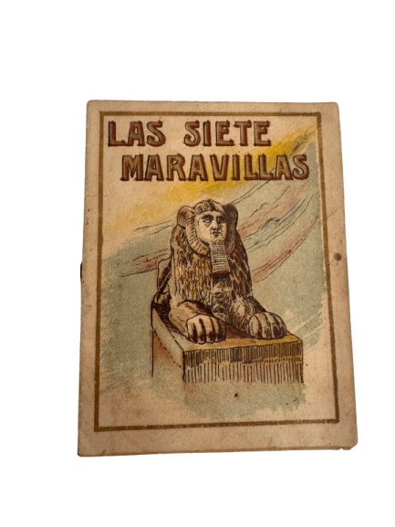 Cromo antiguo de la serie Las Siete Maravillas