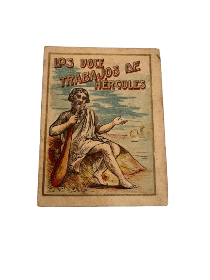 Cromo antiguo de la serie Los Doce Trabajos de Hércules