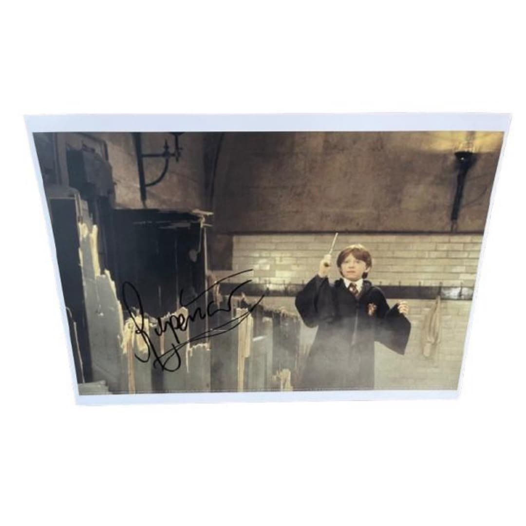 Fotografía promocional coleccionable de la saga Harry Potter con autógrafo